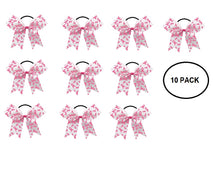 Load image into Gallery viewer, 10 Pack Pink Ribbon Hair Bows