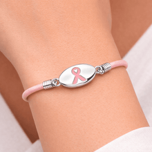 Load image into Gallery viewer, Breast Cancer Awareness Pink Ribbon Stretch Bracelets - The Awareness Company