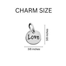 Load image into Gallery viewer, Burgundy Ribbon Awareness Retractable Bracelet – Hope, Faith, Love Charms - The Awareness Company