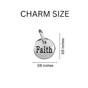 Burgundy Ribbon Awareness Retractable Bracelet – Hope, Faith, Love Charms - The Awareness Company