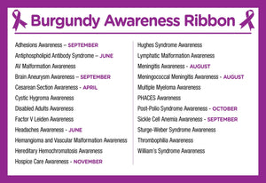Burgundy Silicone Bracelets - The Awareness Company
