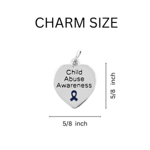 Child Abuse Awareness Partial Beaded Charm Bracelet - The Awareness Company