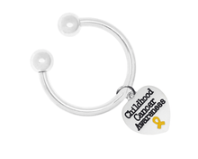 Load image into Gallery viewer, Childhood Cancer Awareness Heart Key Chains - The Awareness Company
