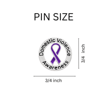 Load image into Gallery viewer, Circle Domestic Violence Awareness Ribbon Pins - The Awareness Company