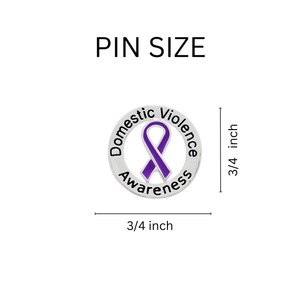 Circle Domestic Violence Awareness Ribbon Pins - The Awareness Company