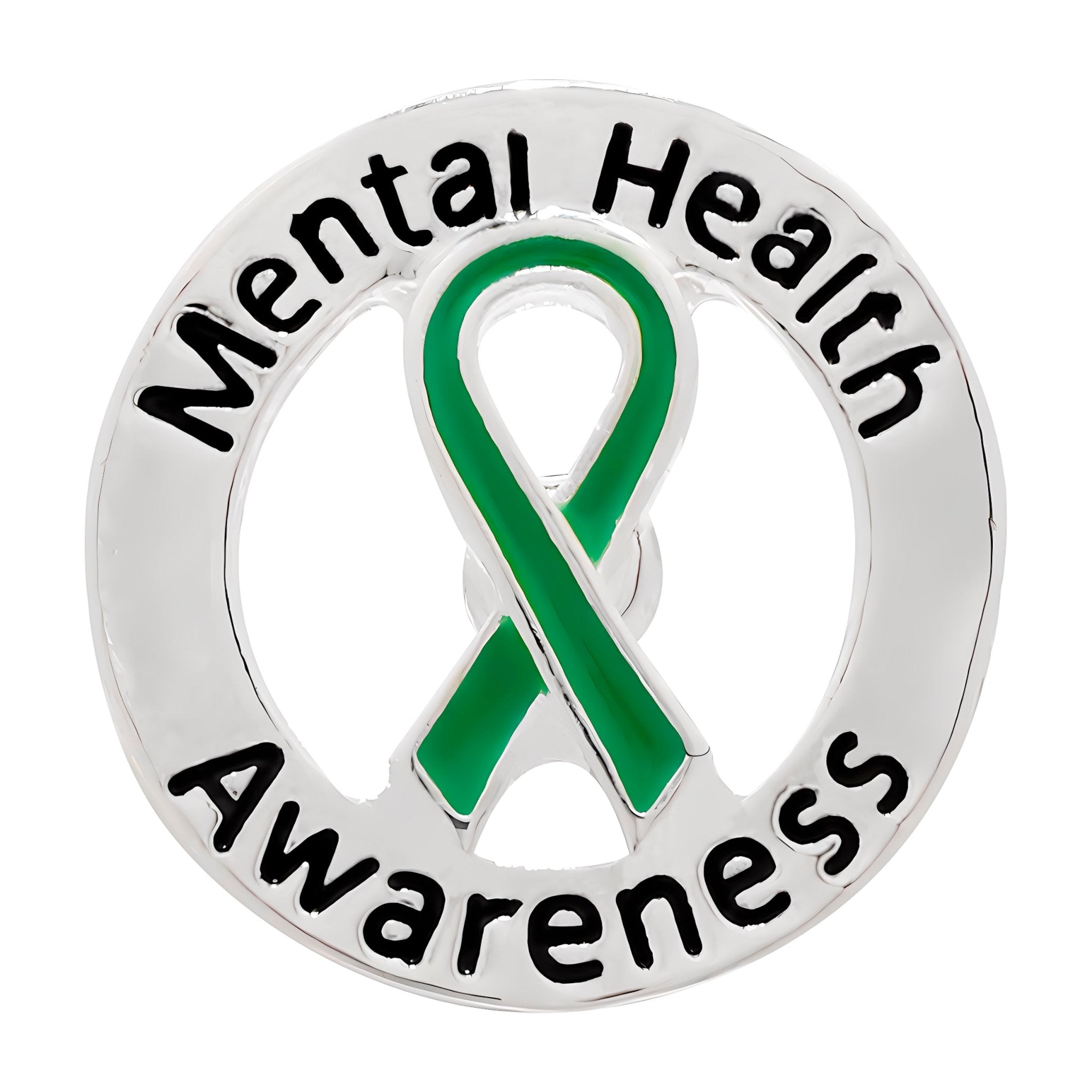 Health Pin Bulk Mental Health Awareness Pins in Bulk, Green Ribbon Lapel Pins for ...