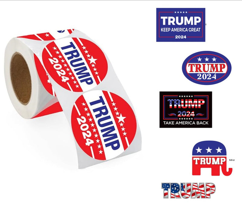 Trump Election Stickers (Various Styles) - 250 Stickers Per Roll