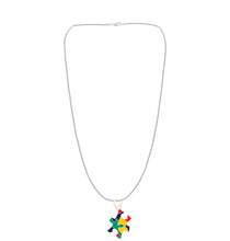 Load image into Gallery viewer, Colored Puzzle Piece Autism Awareness Necklaces - The Awareness Company