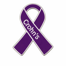 Load image into Gallery viewer, Crohn's Disease Awareness Ribbon Pins - The Awareness Company