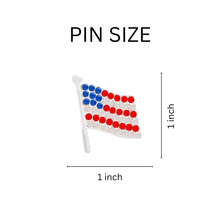 Load image into Gallery viewer, Crystal American Flag Pins - The Awareness Company
