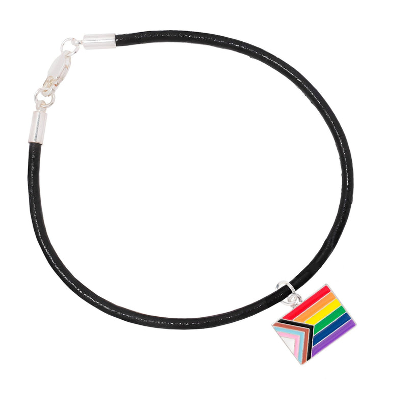 Daniel Quasar Flag Charm on Black Cord Bracelets - The Awareness Company