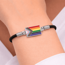 Load image into Gallery viewer, Daniel Quasar Flag Charm Stretch Bracelets - The Awareness Company