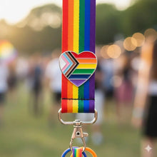 Load image into Gallery viewer, Daniel Quasar Flag Heart Pins - The Awareness Company