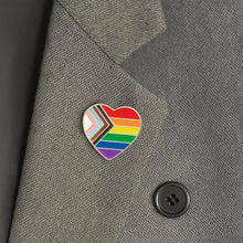 Load image into Gallery viewer, Daniel Quasar Flag Heart Pins - The Awareness Company