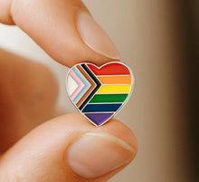 Load image into Gallery viewer, Daniel Quasar Flag Heart Pins - The Awareness Company