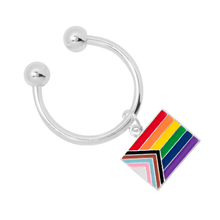 Load image into Gallery viewer, Daniel Quasar Flag Horseshoe Style Key Chains - The Awareness Company