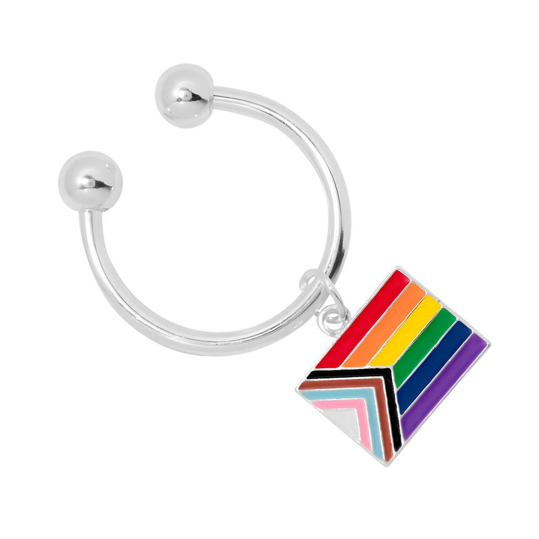 Daniel Quasar Flag Horseshoe Style Key Chains - The Awareness Company