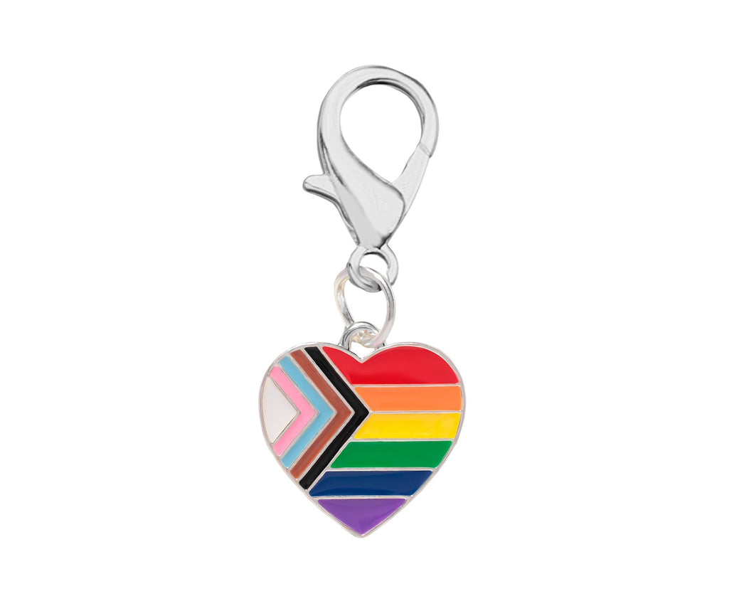 Daniel Quasar Heart Flag Hanging Charms - The Awareness Company