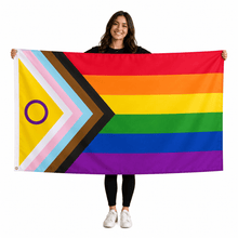 Load image into Gallery viewer, Daniel Quasar Inclusive Gay 3 Feet by 5 Feet Nylon Flag - The Awareness Company