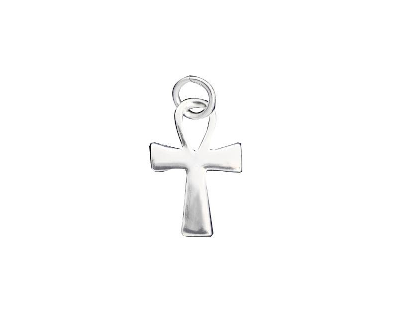 Decorative Silver Cross Charm 