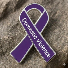 Load image into Gallery viewer, Domestic Violence Awareness Ribbon Pins - The Awareness Company