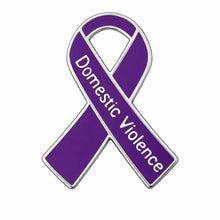 Load image into Gallery viewer, Domestic Violence Awareness Ribbon Pins - The Awareness Company