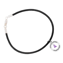 Load image into Gallery viewer, Bulk Purple Ribbon Fibromyalgia Awareness Cord Bracelets - The Awareness Company