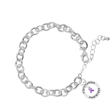 Load image into Gallery viewer, Circle Fibromyalgia Awareness Chunky Charm Bracelets