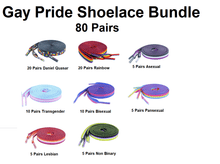 Load image into Gallery viewer, Gay Pride Shoe Lace Bundle (80 Pairs) - The Awareness Company