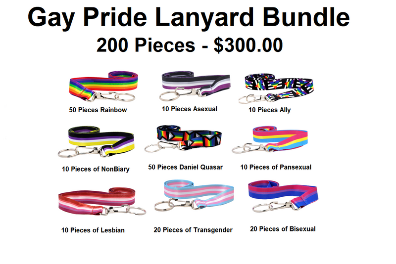 Large Gay Pride Lanyard Bundle (200 Pieces)