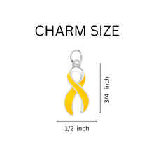 Load image into Gallery viewer, Gold Ribbon Split Style Key Chains - The Awareness Company