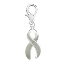 Load image into Gallery viewer, Gray Ribbon Hanging Charms - The Awareness Company
