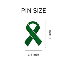 Load image into Gallery viewer, Green Ribbon Awareness Pins - The Awareness Company