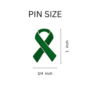 Green Ribbon Awareness Pins - The Awareness Company