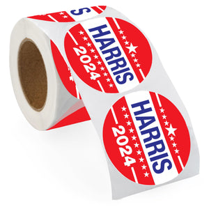 250 Harris Election Stickers (Various Styles) - 250 Stickers Per Roll