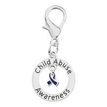 Load image into Gallery viewer, Round Child Abuse Awareness Hanging Charms