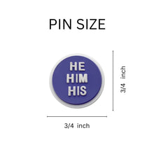 Load image into Gallery viewer, He Him Pronoun Silicone Pins - The Awareness Company
