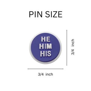 He Him Pronoun Silicone Pins - The Awareness Company