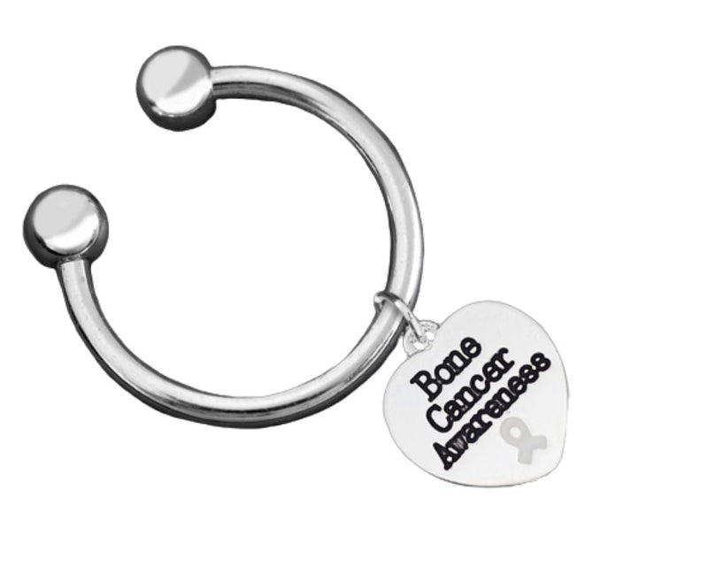Heart Awareness Bone Cancer Charm Keychains - The Awareness Company