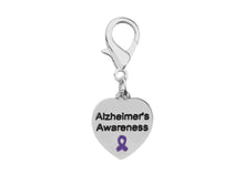 Load image into Gallery viewer, Heart Shaped Alzheimer&#39;s Awareness Hanging Charms - The Awareness Company