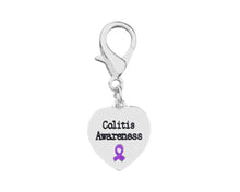 Load image into Gallery viewer, Heart Shaped Colitis Awareness Hanging Charms - The Awareness Company