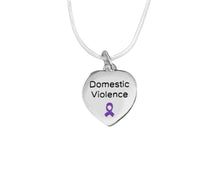 Load image into Gallery viewer, Heart Shaped Domestic Violence Awareness Necklaces - The Awareness Company