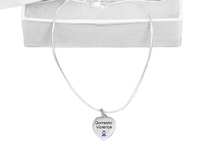 Heart Shaped Domestic Violence Awareness Necklaces - The Awareness Company