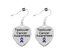 Load image into Gallery viewer, Heart Shaped Testicular Cancer Awareness Earrings - The Awareness Company