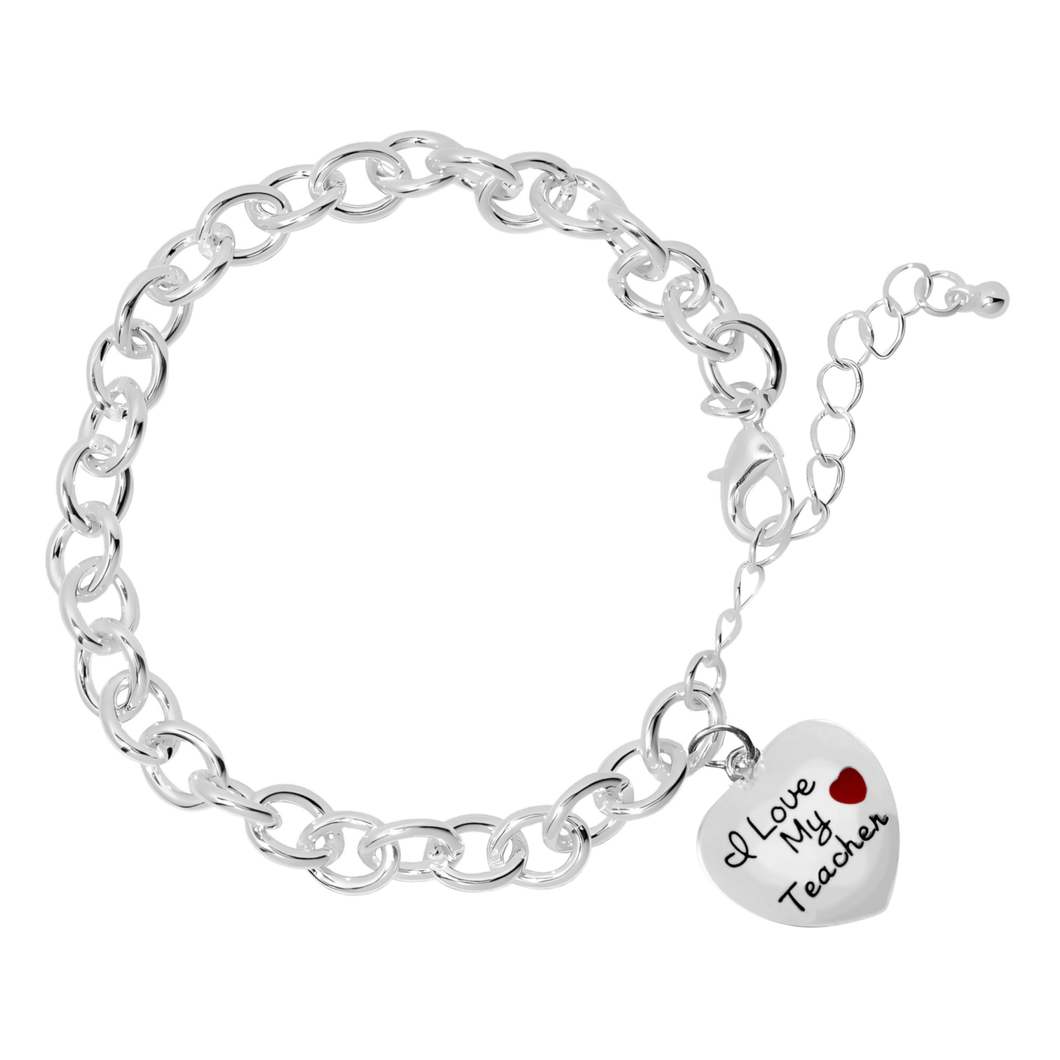 I Love My Teacher Chunky Charm Bracelets - The Awareness Company