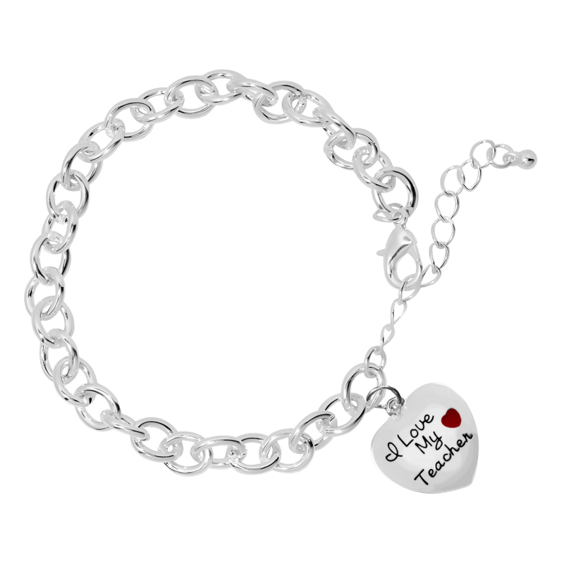 I Love My Teacher Chunky Charm Bracelets - The Awareness Company