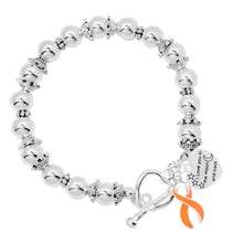 Load image into Gallery viewer, I Love You To The Moon And Back Orange Ribbon Bracelets - The Awareness Company
