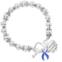 Load image into Gallery viewer, I Love You To The Moon Periwinkle Ribbon Beaded Bracelets - The Awareness Company
