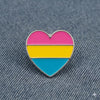 Pansexual Heart Shaped Pins