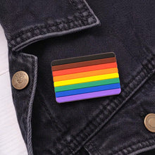 Load image into Gallery viewer, Philadelphia 8 Stripe Flag Rectangle Silicone Pins